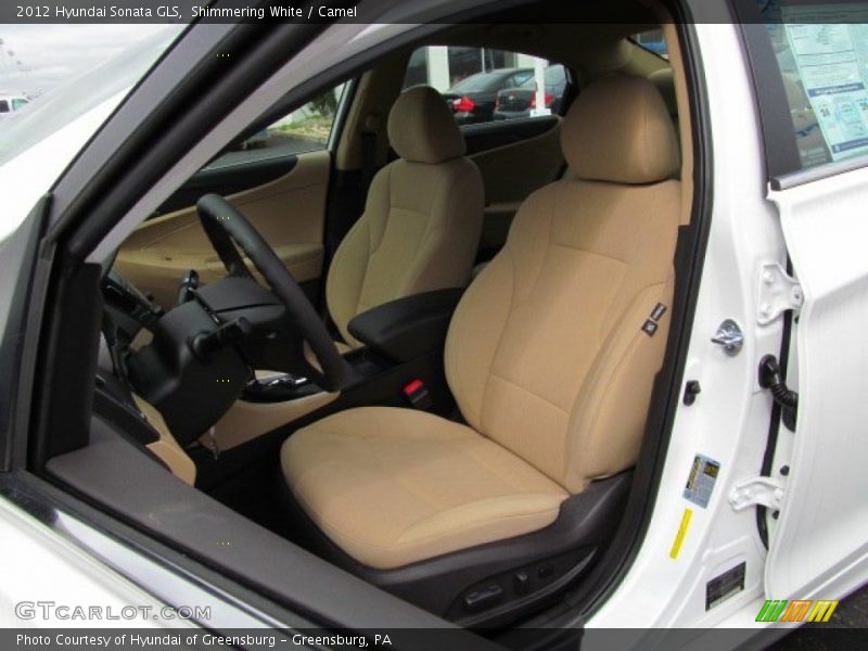 Shimmering White / Camel 2012 Hyundai Sonata GLS