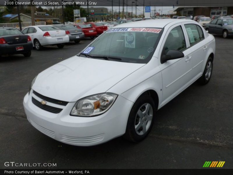 Summit White / Gray 2008 Chevrolet Cobalt LS Sedan