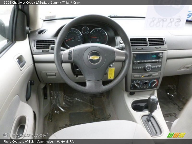Summit White / Gray 2008 Chevrolet Cobalt LS Sedan