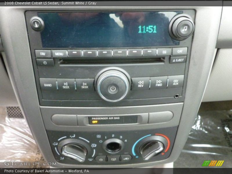 Summit White / Gray 2008 Chevrolet Cobalt LS Sedan