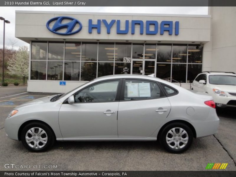 Liquid Silver / Gray 2010 Hyundai Elantra GLS