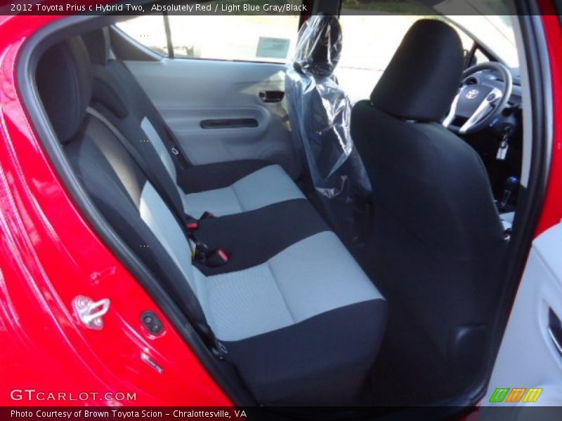 Absolutely Red / Light Blue Gray/Black 2012 Toyota Prius c Hybrid Two