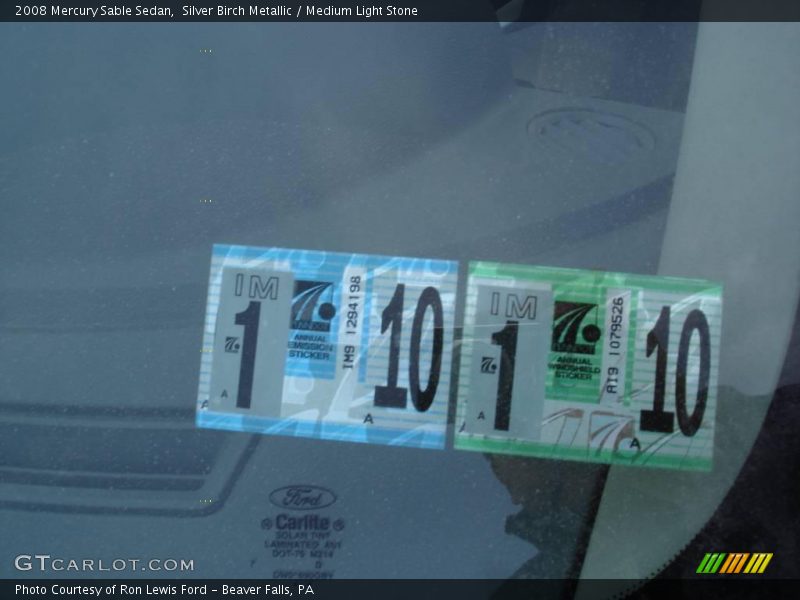 Silver Birch Metallic / Medium Light Stone 2008 Mercury Sable Sedan