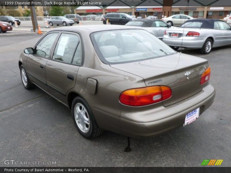 Dark Beige Metallic / Light Neutral 1999 Chevrolet Prizm