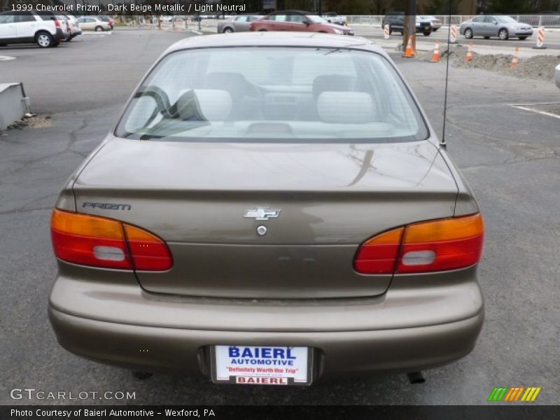 Dark Beige Metallic / Light Neutral 1999 Chevrolet Prizm