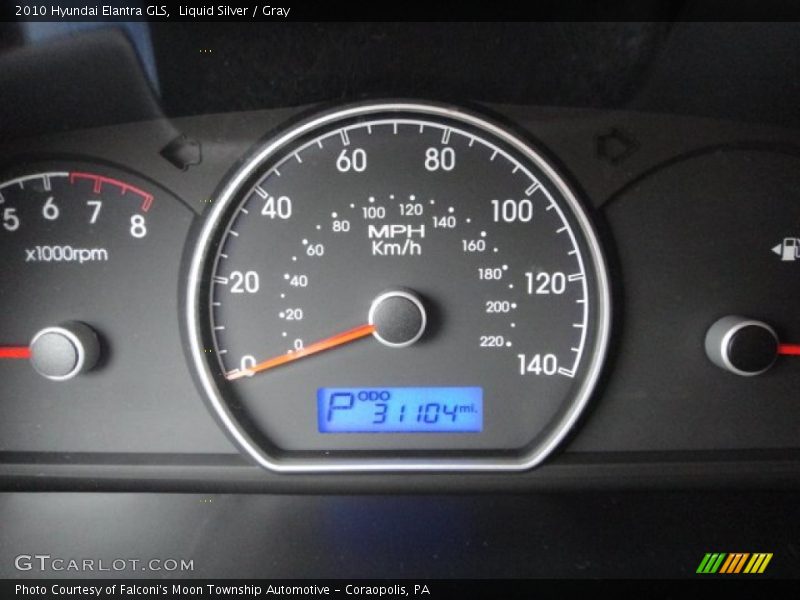 Liquid Silver / Gray 2010 Hyundai Elantra GLS