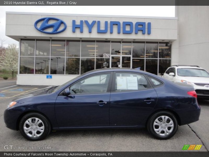 Regatta Blue / Gray 2010 Hyundai Elantra GLS