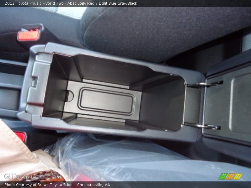 Absolutely Red / Light Blue Gray/Black 2012 Toyota Prius c Hybrid Two
