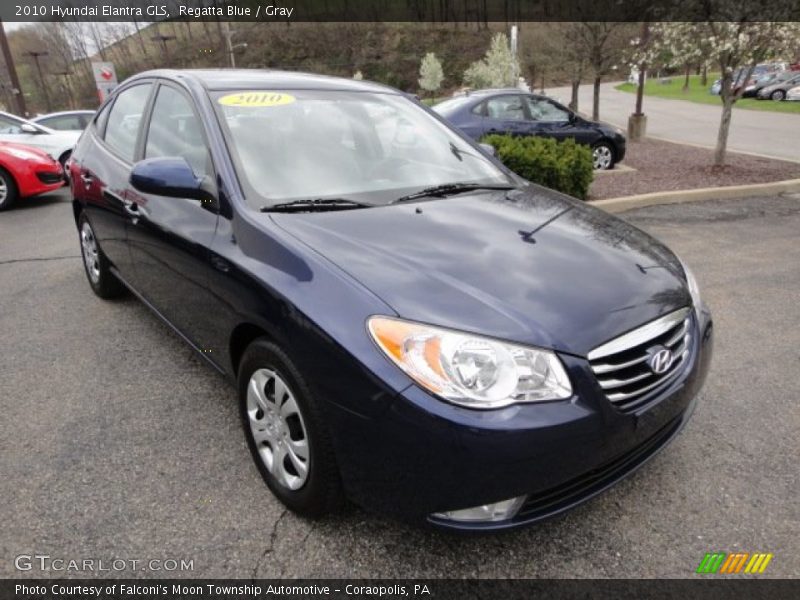 Regatta Blue / Gray 2010 Hyundai Elantra GLS