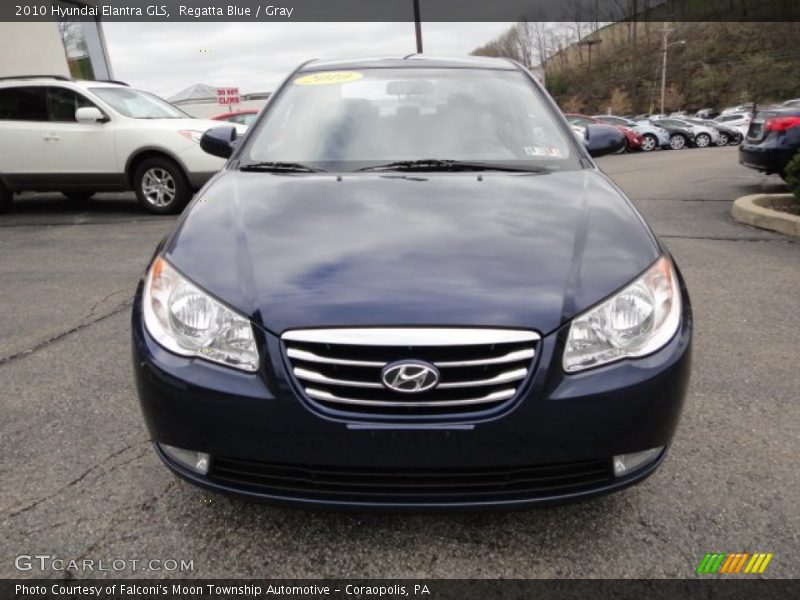 Regatta Blue / Gray 2010 Hyundai Elantra GLS