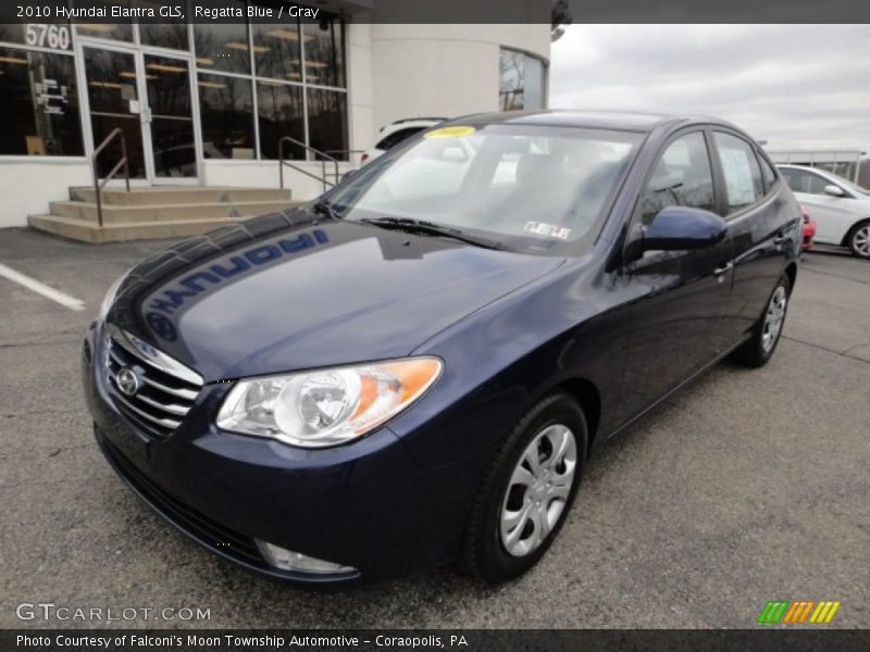 Regatta Blue / Gray 2010 Hyundai Elantra GLS