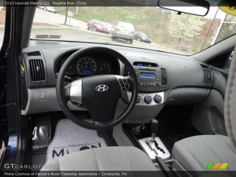 Regatta Blue / Gray 2010 Hyundai Elantra GLS