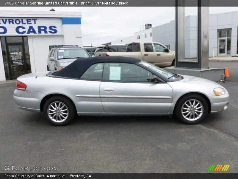 Bright Silver Metallic / Black 2003 Chrysler Sebring Limited Convertible