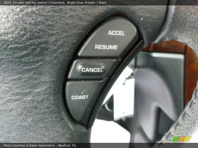 Controls of 2003 Sebring Limited Convertible