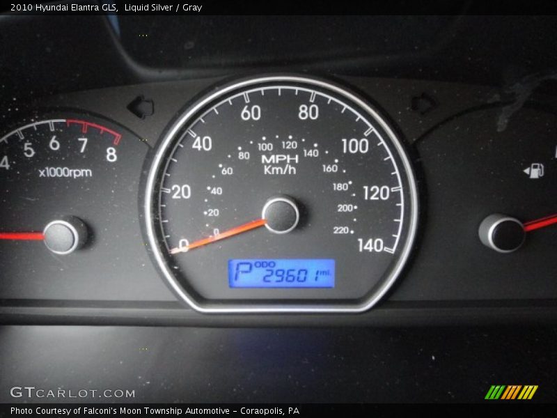 Liquid Silver / Gray 2010 Hyundai Elantra GLS