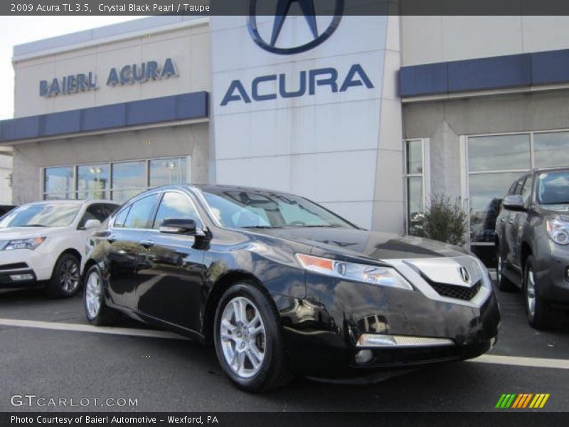 Crystal Black Pearl / Taupe 2009 Acura TL 3.5