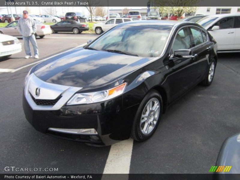 Crystal Black Pearl / Taupe 2009 Acura TL 3.5