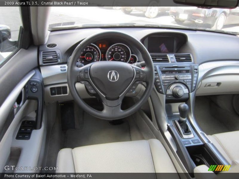 Crystal Black Pearl / Taupe 2009 Acura TL 3.5