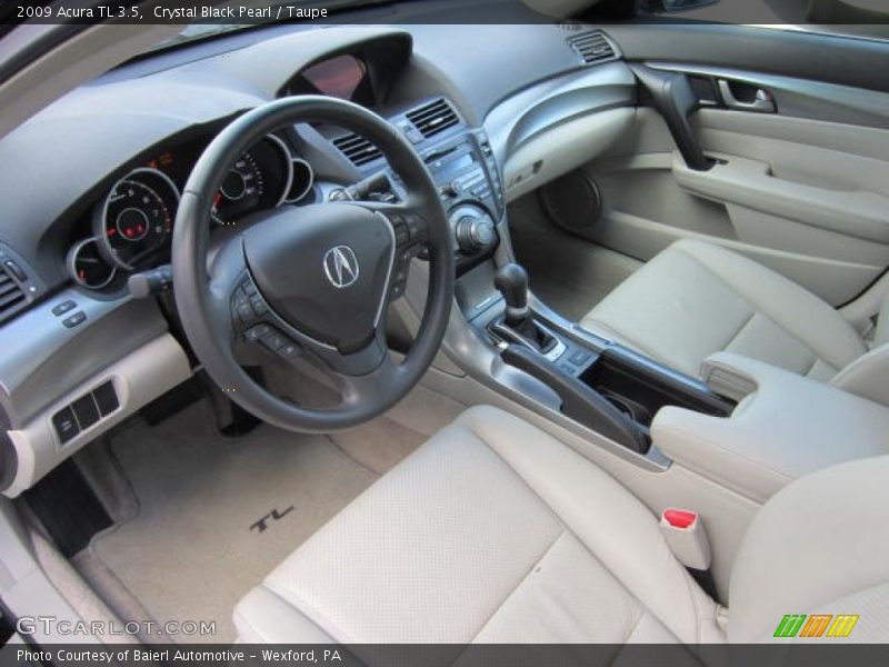 Crystal Black Pearl / Taupe 2009 Acura TL 3.5