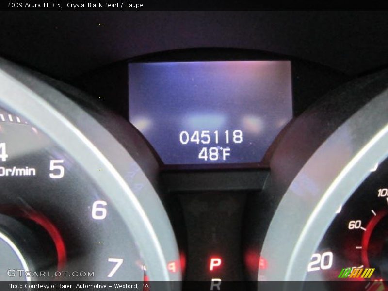 Crystal Black Pearl / Taupe 2009 Acura TL 3.5