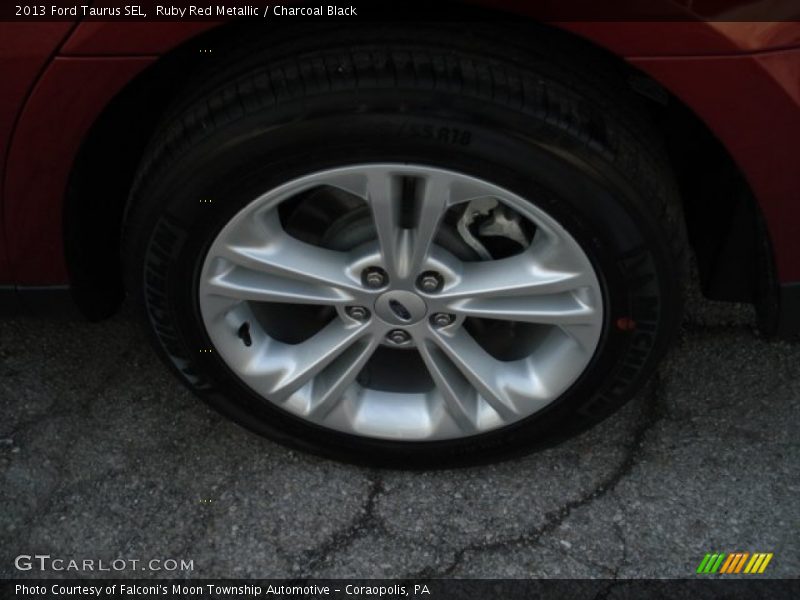 Ruby Red Metallic / Charcoal Black 2013 Ford Taurus SEL
