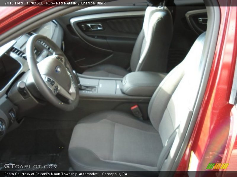Ruby Red Metallic / Charcoal Black 2013 Ford Taurus SEL