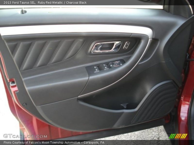 Ruby Red Metallic / Charcoal Black 2013 Ford Taurus SEL