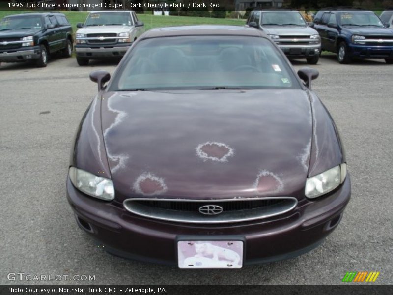 Dark Cherry Metallic / Dark Red 1996 Buick Riviera Supercharged Coupe