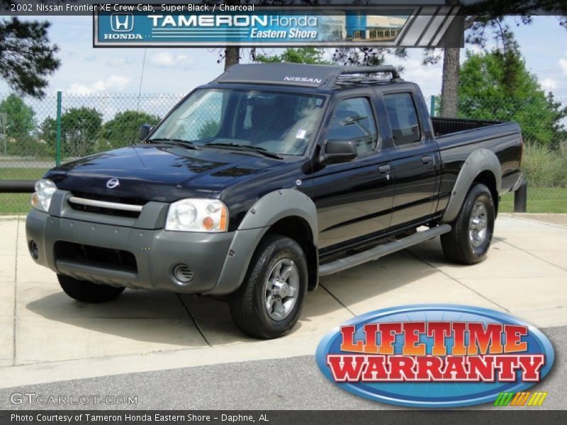 Super Black / Charcoal 2002 Nissan Frontier XE Crew Cab