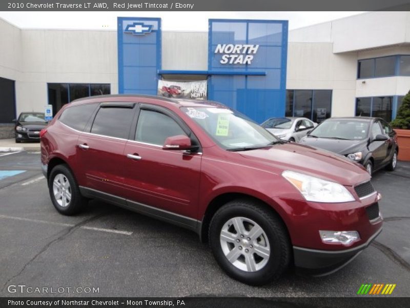 Red Jewel Tintcoat / Ebony 2010 Chevrolet Traverse LT AWD