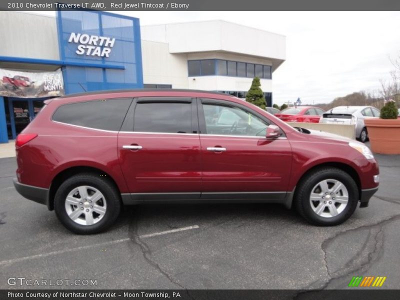 Red Jewel Tintcoat / Ebony 2010 Chevrolet Traverse LT AWD