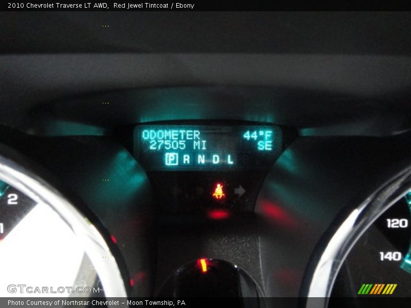 Red Jewel Tintcoat / Ebony 2010 Chevrolet Traverse LT AWD