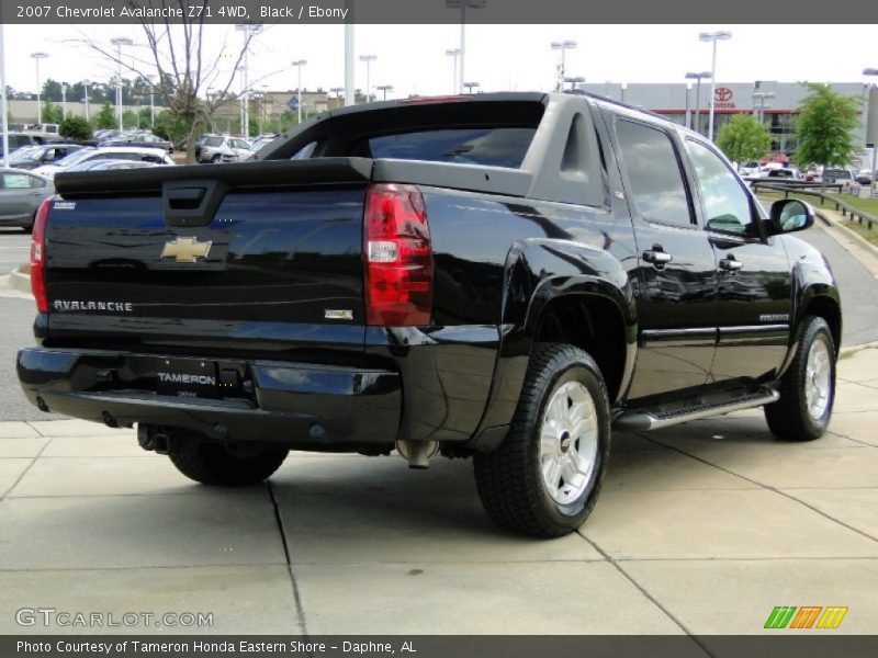 Black / Ebony 2007 Chevrolet Avalanche Z71 4WD