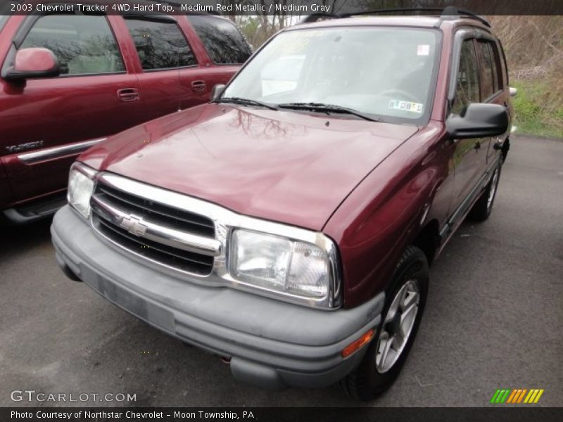 Medium Red Metallic / Medium Gray 2003 Chevrolet Tracker 4WD Hard Top