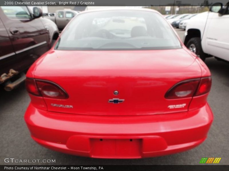 Bright Red / Graphite 2000 Chevrolet Cavalier Sedan