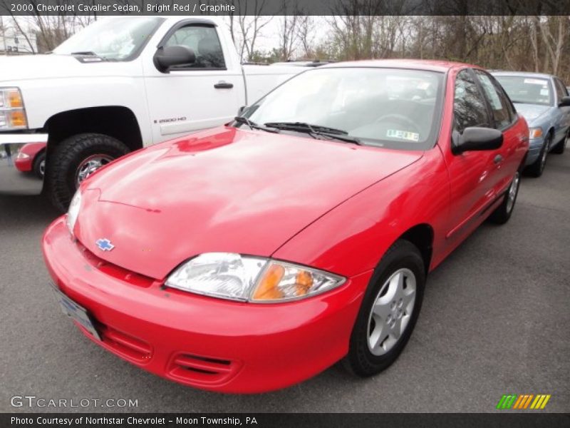 Bright Red / Graphite 2000 Chevrolet Cavalier Sedan