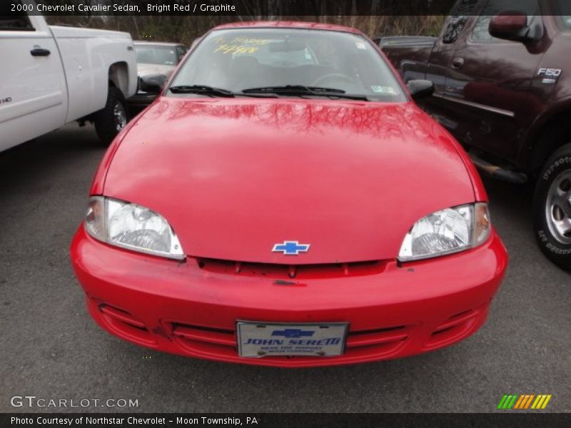 Bright Red / Graphite 2000 Chevrolet Cavalier Sedan