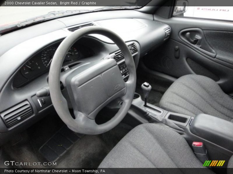 Bright Red / Graphite 2000 Chevrolet Cavalier Sedan