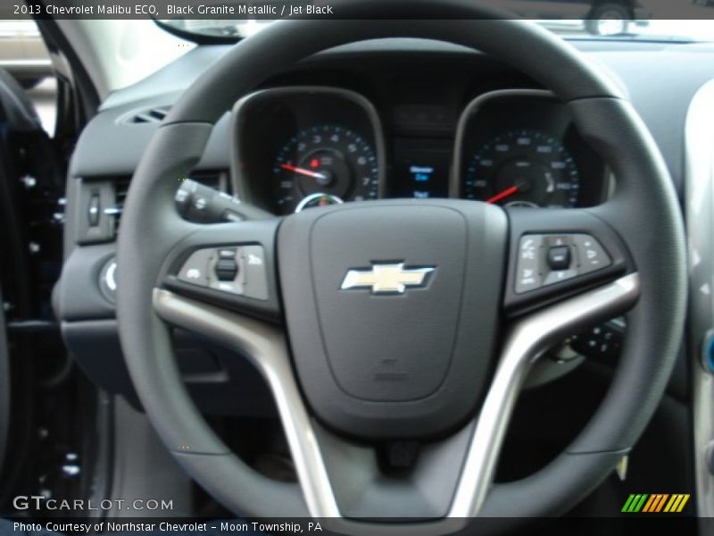 Black Granite Metallic / Jet Black 2013 Chevrolet Malibu ECO