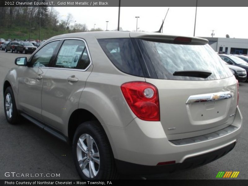 Gold Mist Metallic / Jet Black 2012 Chevrolet Equinox LT