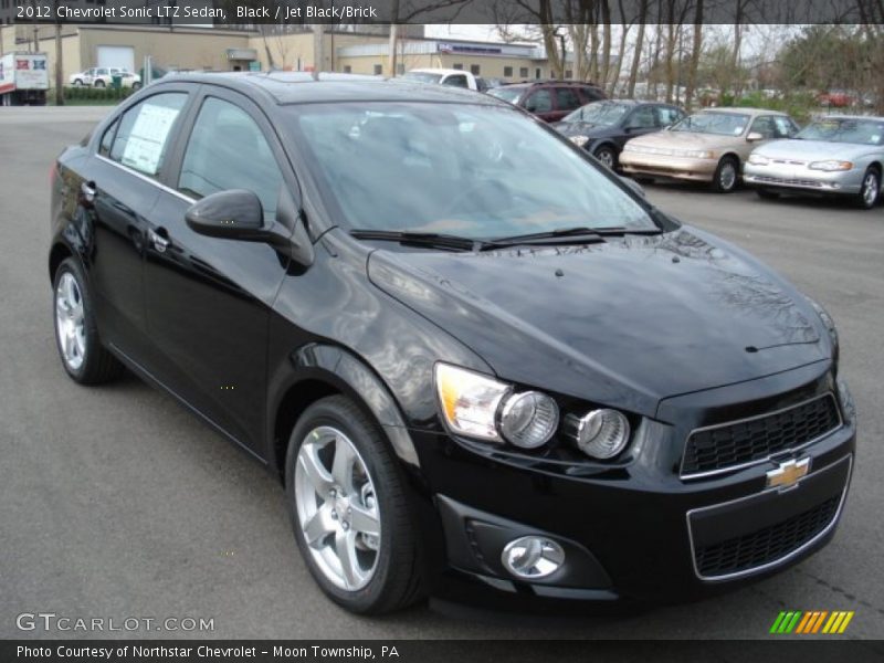 Black / Jet Black/Brick 2012 Chevrolet Sonic LTZ Sedan