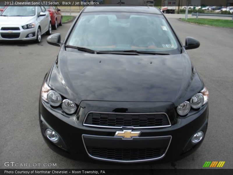 Black / Jet Black/Brick 2012 Chevrolet Sonic LTZ Sedan