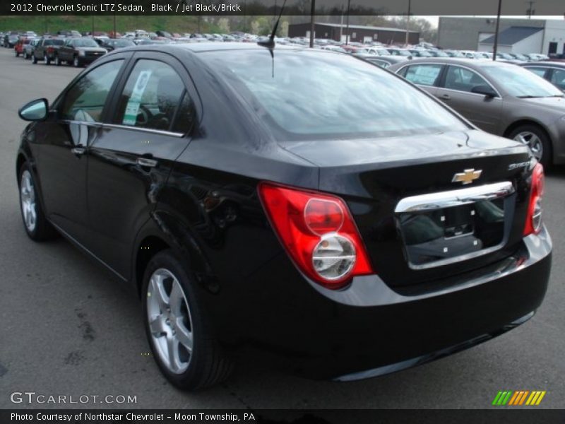 Black / Jet Black/Brick 2012 Chevrolet Sonic LTZ Sedan