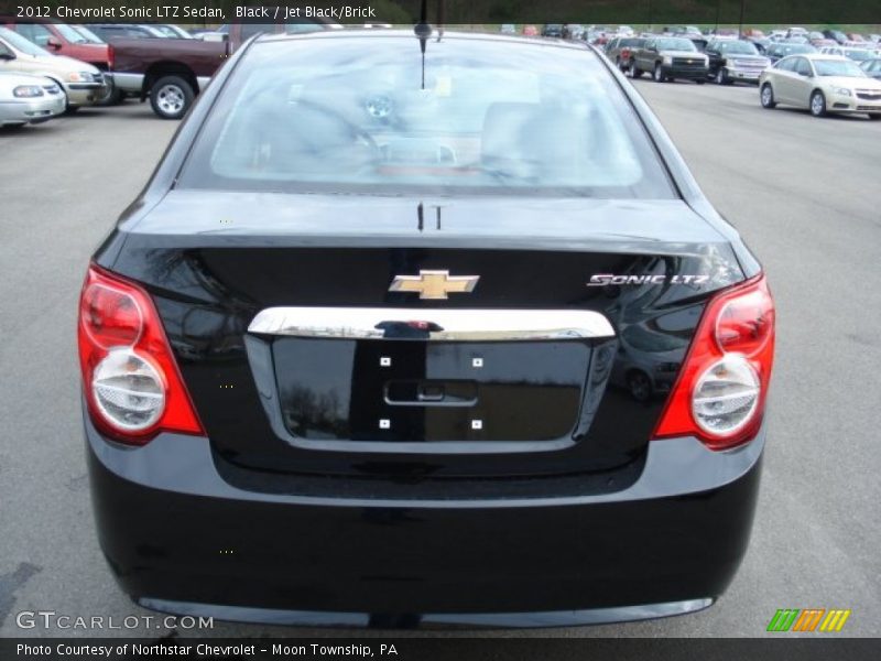 Black / Jet Black/Brick 2012 Chevrolet Sonic LTZ Sedan