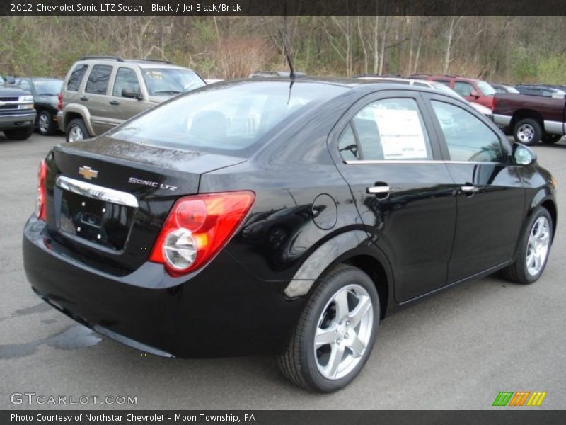 Black / Jet Black/Brick 2012 Chevrolet Sonic LTZ Sedan