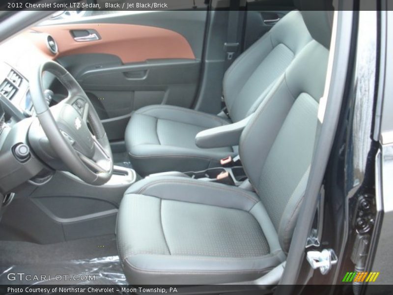 Black / Jet Black/Brick 2012 Chevrolet Sonic LTZ Sedan