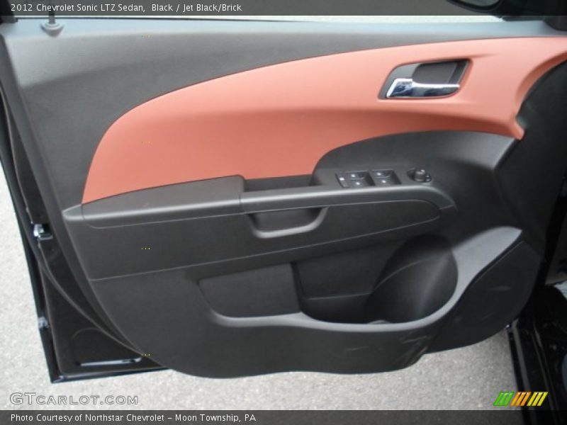 Black / Jet Black/Brick 2012 Chevrolet Sonic LTZ Sedan