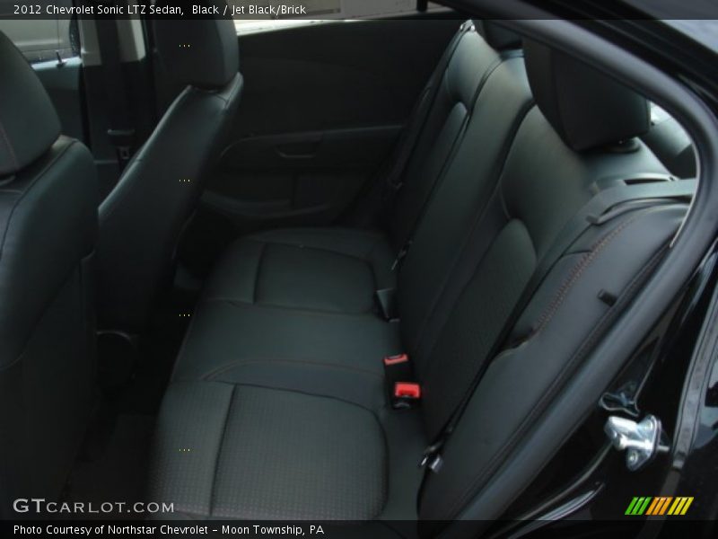 Black / Jet Black/Brick 2012 Chevrolet Sonic LTZ Sedan