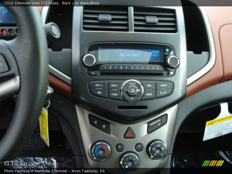 Black / Jet Black/Brick 2012 Chevrolet Sonic LTZ Sedan