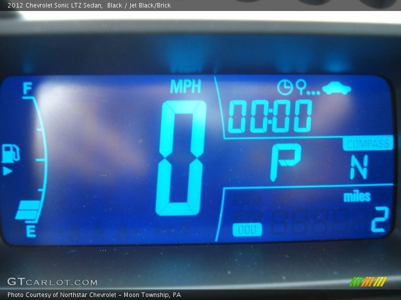 Black / Jet Black/Brick 2012 Chevrolet Sonic LTZ Sedan